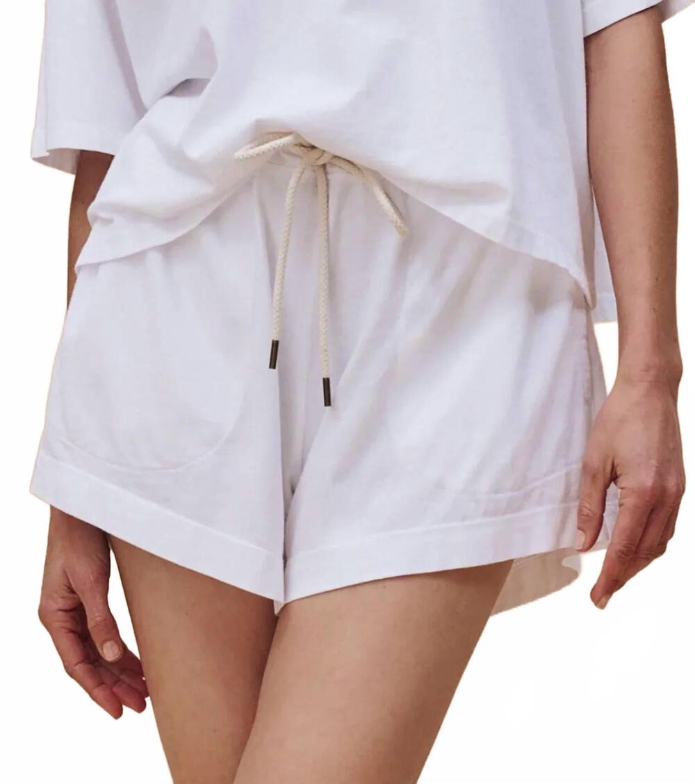 NEW THE GREAT. women's the flutter short in true white
